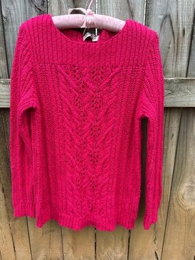 Jones New York cotton pink sweater